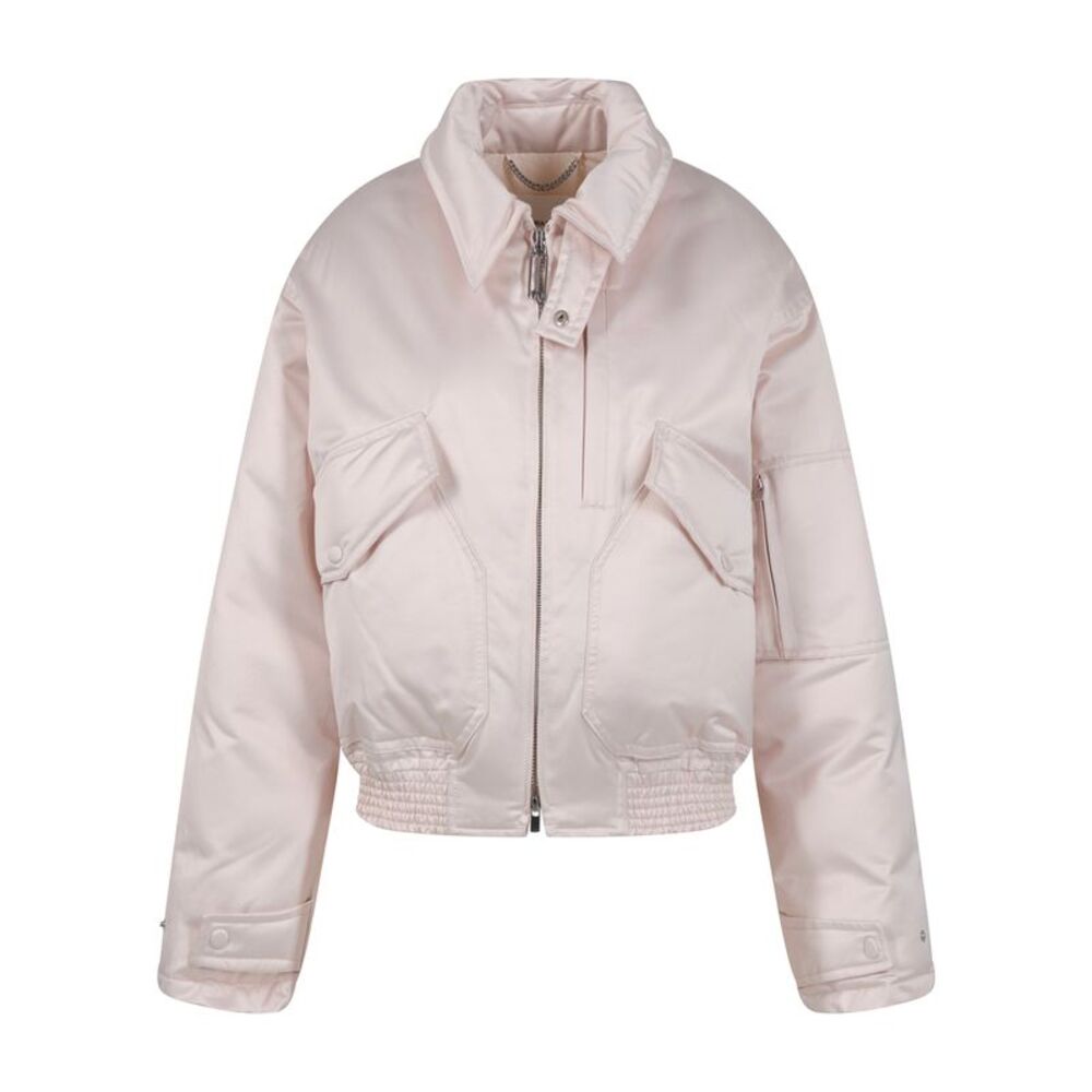 Cotton Satin Padded Bomber Jacket Women